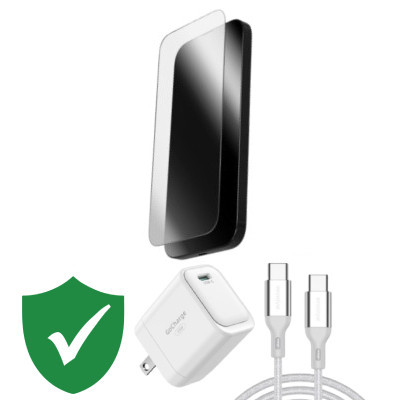 Combo VIP iPhone 17 Pro cũ (Cốc 45W+Cáp C to C Innostyle+Dán ZAGG+VIP 1 đổi 1 12 Tháng)