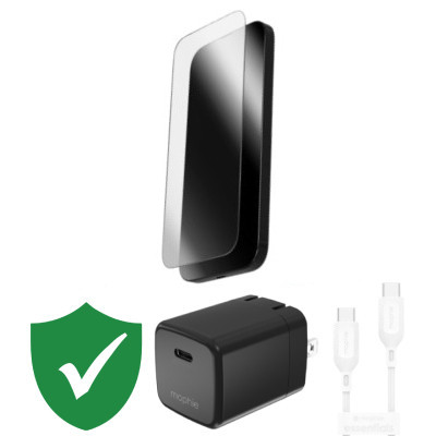 Combo VIP iPhone 17 Pro cũ (Cốc 40W+Cáp C to C Mophie+Dán ZAGG+VIP 1 đổi 1 12 Tháng)
