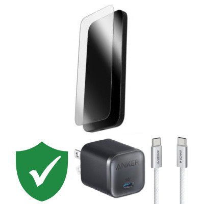 Combo VIP iPhone 17 Pro cũ (Cốc 45W+Cáp C to C Anker+Dán ZAGG+VIP 1 đổi 1 12 Tháng)