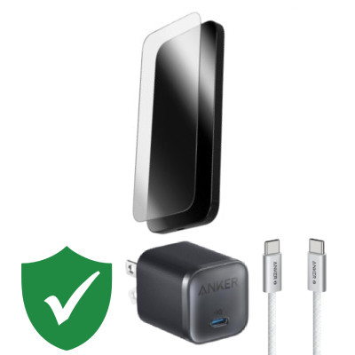Combo VIP iPhone 17 Pro Max cũ (Cốc 45W+Cáp C to C Anker+Dán ZAGG+VIP 1 đổi 1 12 Tháng)