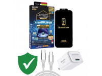 Combo VIP iPhone 16 Pro Max cũ (Cốc 30W+Cáp C to C Innostyle+Dán Dekey+VIP 1 đổi 1 12 Tháng)