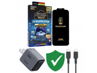 Combo VIP iPhone 16 Plus cũ (Cốc 30W+Cáp C to C Aukey+Dán Dekey+VIP 1 đổi 1 12 Tháng)