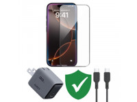 Combo VIP iPhone 16 Pro cũ (Cốc 30W+Cáp C to C Aukey+Dán Dekey+VIP 1 đổi 1 12 Tháng)