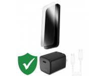 Combo VIP iPhone 17 Pro cũ (Cốc 40W+Cáp C to C Mophie+Dán ZAGG+VIP 1 đổi 1 12 Tháng)