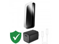 Combo VIP iPhone 17 Pro Max cũ (Cốc 40W+Cáp C to C Mophie+Dán ZAGG+VIP 1 đổi 1 12 Tháng)