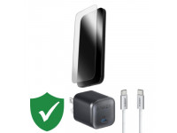 Combo VIP iPhone 17 Pro Max cũ (Cốc 45W+Cáp C to C Anker+Dán ZAGG+VIP 1 đổi 1 12 Tháng)