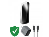 Combo VIP iPhone 17 Pro Max cũ (Cốc 45W+Cáp C to C Aukey+Dán Zagg+VIP 1 đổi 1 12 Tháng)