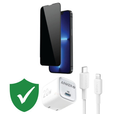 Combo VIP iPhone 14 cũ (Cốc 20W+Cáp C to L ANKER+Dán DEKEY+VIP 1 đổi 1 12 Tháng)