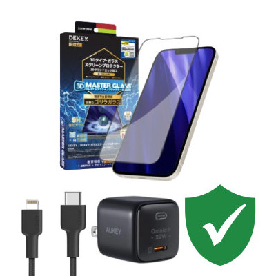 Combo VIP iPhone 12/12 Pro cũ (Cốc 20W+Cáp C to L Aukey+Dán DEKEY+VIP 1 đổi 1 12 Tháng)