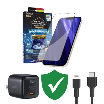 Combo VIP iPhone 13 Pro Max cũ (Cốc 20W+Cáp C to L Aukey+Dán DEKEY+VIP 1 đổi 1 12 Tháng)