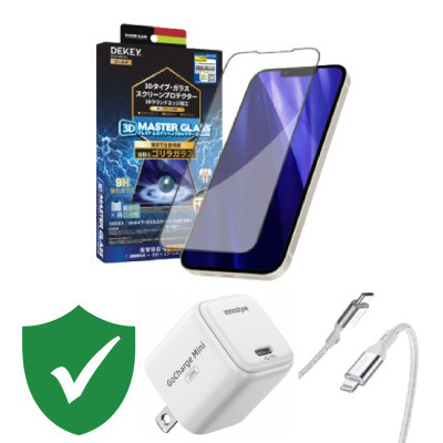 Combo quà VIP cho iPhone 12/12 Pro Max cũ (Cốc 20W+Cáp C to L Innostyle+Dán DEKEY+VIP 1 đổi 1 12 Tháng)