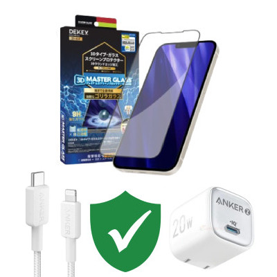 Combo VIP iPhone 12/12 Pro cũ (Cốc 20W+Cáp C to L ANKER+Dán DEKEY+VIP 1 đổi 1 12 Tháng)
