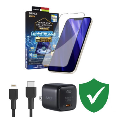 Combo VIP iPhone 12 Pro Max cũ (Cốc 20W+Cáp C to L Aukey+Dán DEKEY+VIP 1 đổi 1 12 Tháng)