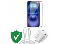 Combo VIP iPhone 15 cũ (Cốc 20W+Cáp C to C Innostyle+Dán KINGBULL+VIP 1 đổi 1 12 Tháng)