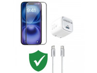 Combo VIP iPhone 15 Plus cũ (Cốc 20W+Cáp C to C ANKER+Dán KINGBULL+VIP 1 đổi 1 12 Tháng)