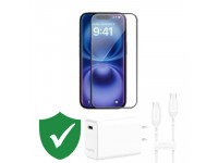 Combo VIP iPhone 15 cũ (Cốc 30W+Cáp C to C MOPHIE+Dán KINGBULL+VIP 1 đổi 1 12 Tháng)