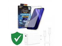 Combo VIP iPhone 15 Pro cũ (Cốc 30W+Cáp C to C MOPHIE+Dán DEKEY+VIP 1 đổi 1 12 Tháng)