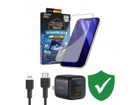 Combo VIP iPhone 12/12 Pro cũ (Cốc 20W+Cáp C to L Aukey+Dán DEKEY+VIP 1 đổi 1 12 Tháng)