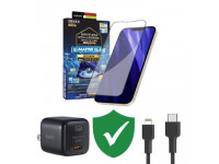 Combo VIP iPhone 13 Pro Max cũ (Cốc 20W+Cáp C to L Aukey+Dán DEKEY+VIP 1 đổi 1 12 Tháng)