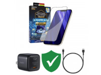 Combo VIP iPhone 14 Pro cũ (Cốc 20W+Cáp C to L Aukey+Dán DEKEY+VIP 1 đổi 1 12 Tháng)