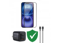 Combo VIP iPhone 15 cũ (Cốc 20W+Cáp C to C Aukey+Dán KINGBULL+VIP 1 đổi 1 12 Tháng)