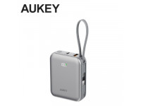 Pin dự phòng Aukey PB-Y91L 10000mAh 20W tích hợp cáp USB-C và Lightning