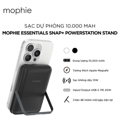 Pin dự phòng Mophie Snap+ Powerstation có chân đứng 10000mAh
