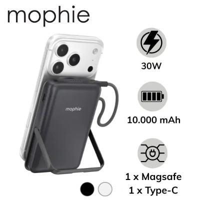 Pin dự phòng Mophie Snap+ Powerstation có chân đứng tích hợp cáp USB-C 10000mAh