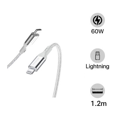 Cáp Innostyle PowerNova USB-C to Lightning MFI 1.2M 20/30/60W