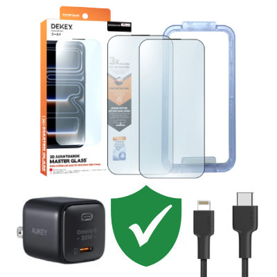 Combo VIP iPhone 13/ 13 Pro cũ (Cốc 20W+Cáp C to L Aukey+Dán DEKEY+VIP 1 đổi 1 12 Tháng)