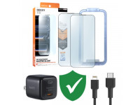 Combo VIP iPhone 13 Pro Max cũ (Cốc 20W+Cáp C to L Aukey+Dán DEKEY+VIP 1 đổi 1 12 Tháng)