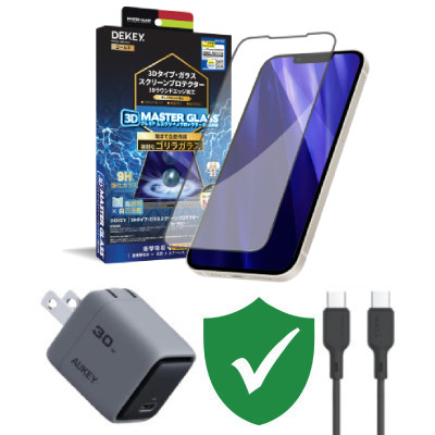 Combo VIP iPhone 16 Pro Max cũ (Cốc 30W+Cáp C to C Aukey+Dán Dekey+VIP 1 đổi 1 12 Tháng)