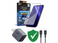 Combo VIP iPhone 16 Pro Max cũ (Cốc 30W+Cáp C to C Aukey+Dán Dekey+VIP 1 đổi 1 12 Tháng)