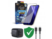 Combo VIP iPhone 15 Pro cũ (Cốc 20W+Cáp C to C Aukey+Dán DEKEY+VIP 1 đổi 1 12 Tháng)