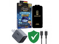 Combo VIP iPhone 16 Plus cũ (Cốc 30W+Cáp C to C Aukey+Dán Dekey+VIP 1 đổi 1 12 Tháng)