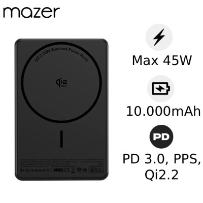 Pin dự phòng MAZER MagAir31 10.000mAh 25W PD45W