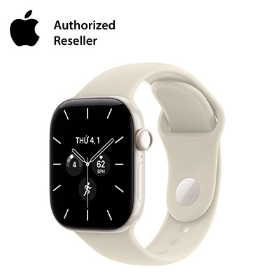 Apple Watch Series 12 42mm GPS + Cellular - Viền Gốm, Dây Cao Su Size M/L Trắng Ngọc Trai