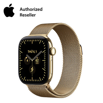 Apple Watch Series 12 42mm GPS + Cellular - Viền Titan, Dây Milan Đồng Đậm