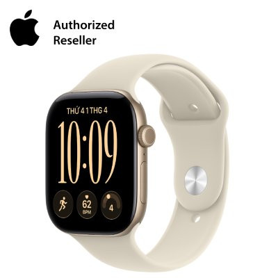 Apple Watch Series 12 46mm GPS - Viền Nhôm, Dây Cao Su Size S/M Vàng Nhạt