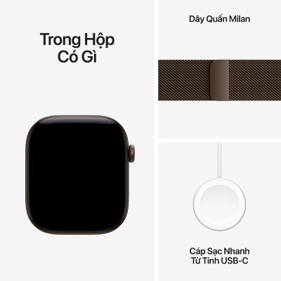 Apple Watch Series 12 46mm GPS - Viền Nhôm, Dây Milan Size M/L 8