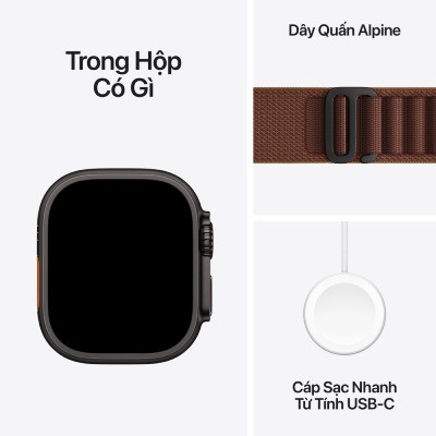 Apple Watch Ultra 4 49mm GPS + Cellular - Viền Titan dây Alpine size S 8