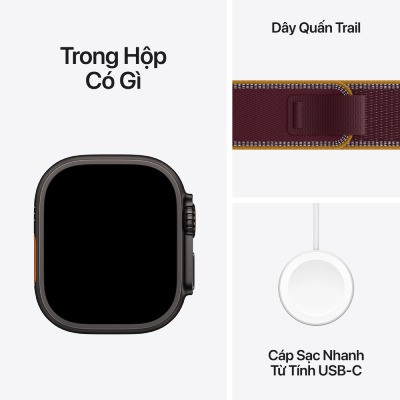 Apple Watch Ultra 4 49mm GPS + Cellular - Viền Titan dây Trail size M/L 8