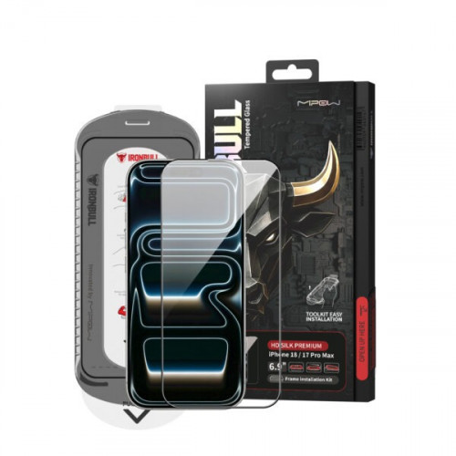 Cường lực iPhone 18 Pro Max/17 Pro Max Mipow Ironbull HD Premium Silk
