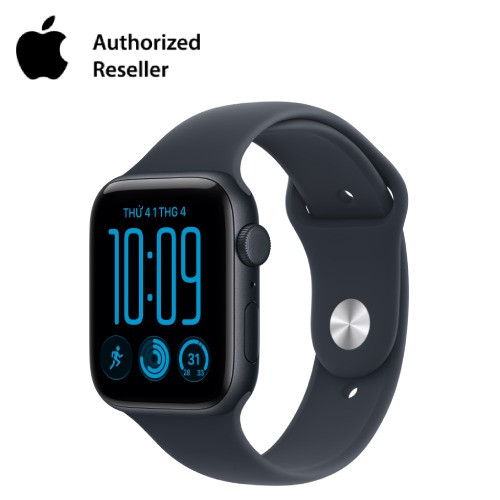 Apple Watch SE 3 2025 44mm LTE - Viền nhôm, Dây Đeo Thể Thao Size S/M đêm xanh thẳm dây xanh