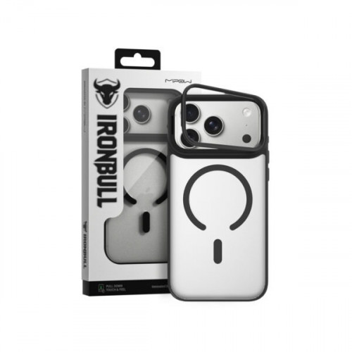 Ốp lưng MagSafe iPhone 18 Pro Max Mipow Ironbull MATTEX tích hợp giá đỡ camera Đen