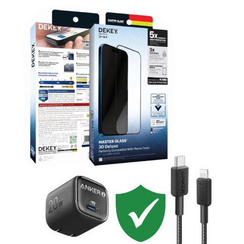 Combo VIP iPhone 14 Plus cũ (Cốc 20W+Cáp C to L ANKER+Dán DEKEY+VIP 1 đổi 1 12 Tháng)