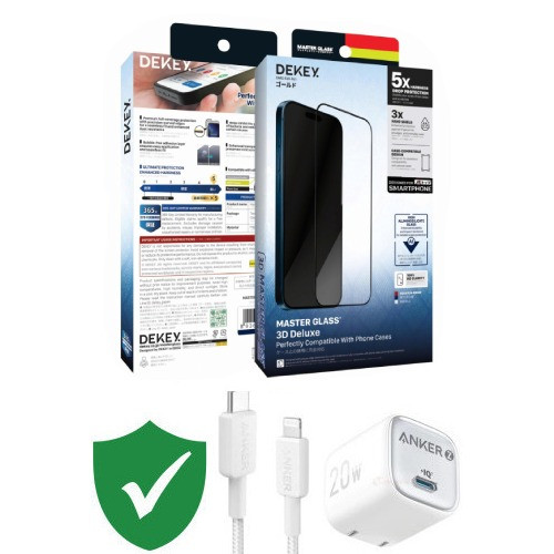 Combo VIP iPhone 14 Pro Max cũ (Cốc 20W+Cáp C to L ANKER+Dán DEKEY+VIP 1 đổi 1 12 Tháng)