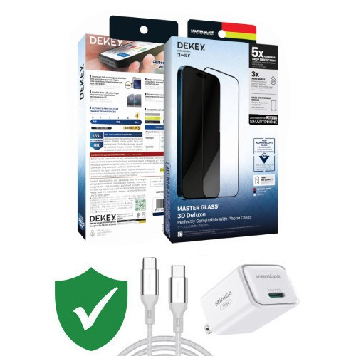 Combo VIP iPhone 16 Pro Max cũ (Cốc 30W+Cáp C to C Innostyle+Dán Dekey+VIP 1 đổi 1 12 Tháng)