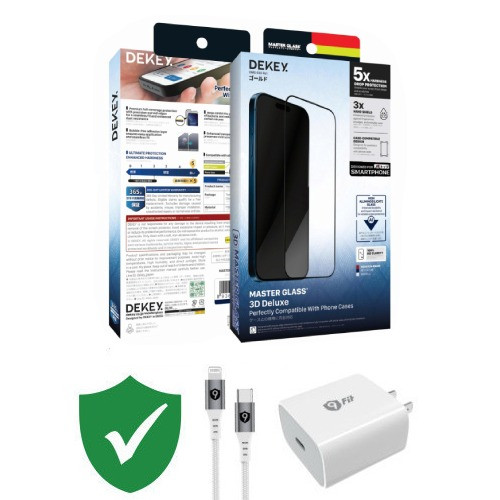 Combo VIP iPhone 13 Pro Max cũ (Cốc 20W+Cáp C to L 9FIT+Dán DEKEY+VIP 1 đổi 1 12 Tháng)
