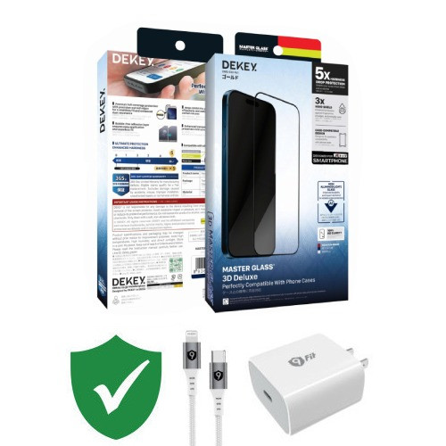 Combo VIP iPhone 14 Plus cũ (Cốc 20W+Cáp C to L 9FIT+Dán DEKEY+VIP 1 đổi 1 12 Tháng)
